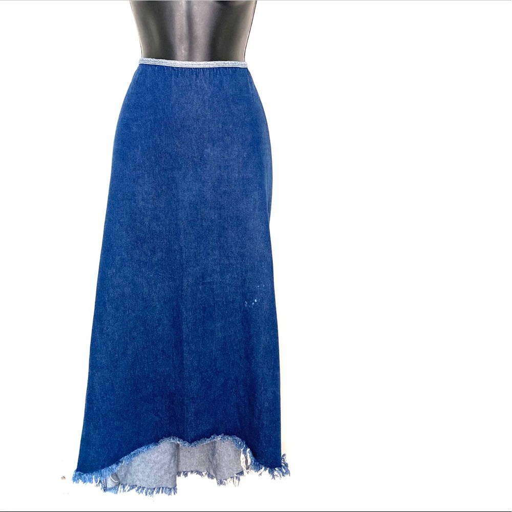 Vintage Beware Maxi Denim Skirt